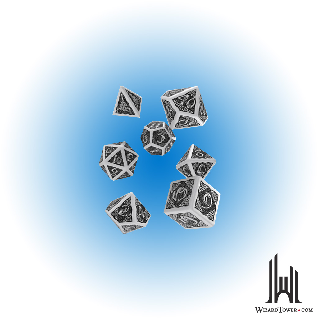 Dice Set - Celtic Black / White 7ct